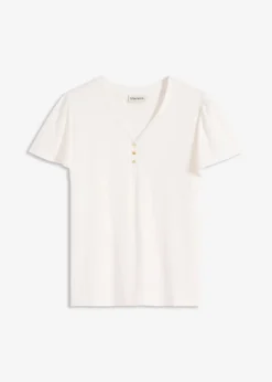 Damen bonprix Shirts & Tops|Shirt aus Viskose mit Knöpfen