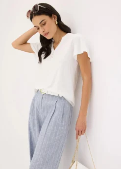 Damen bonprix Shirts & Tops|Shirt aus Viskose mit Knöpfen