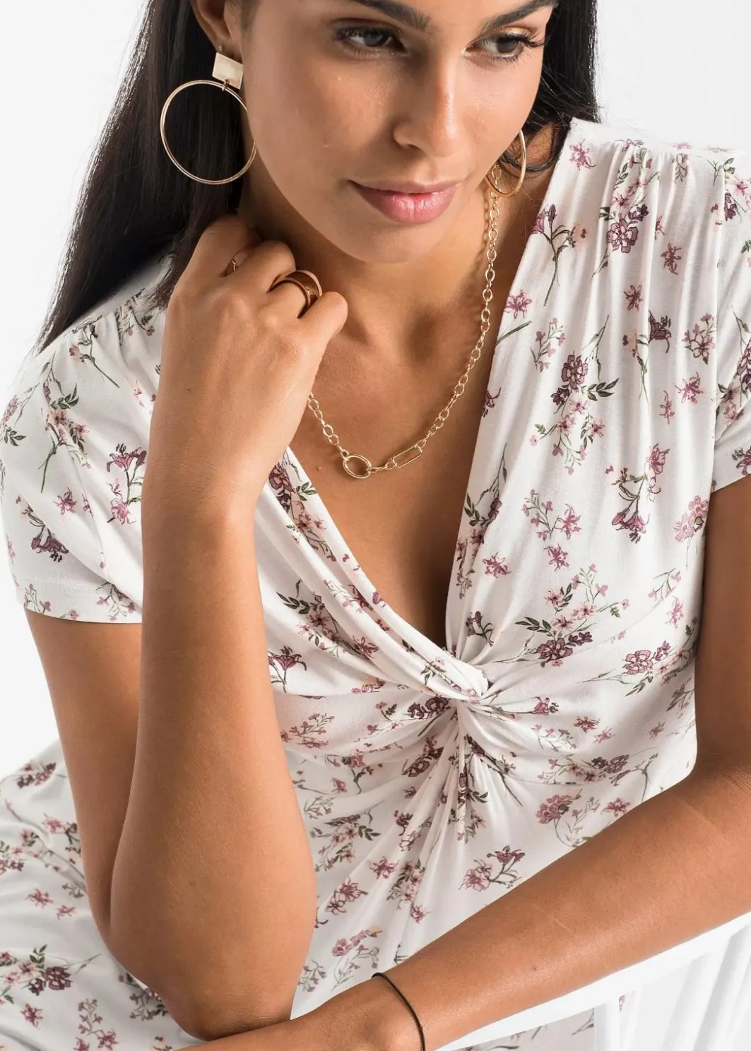 Damen bonprix Nachhaltigere Materialien|Shirts & Tops|Shirt aus Viskose-Mix