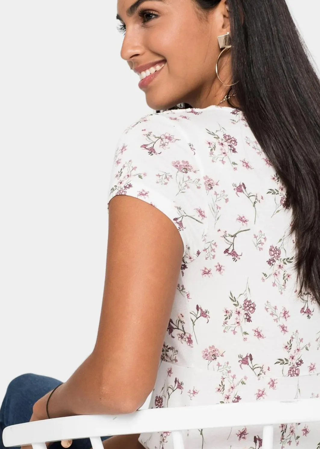 Damen bonprix Nachhaltigere Materialien|Shirts & Tops|Shirt aus Viskose-Mix