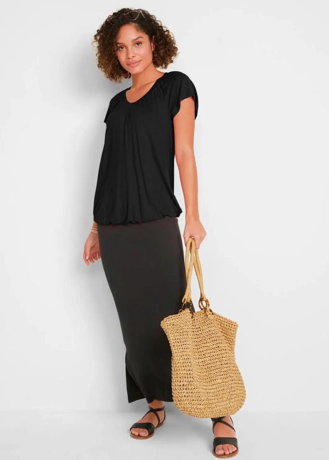 Damen bonprix Shirts & Tops|Nachhaltigere Materialien|Shirt aus Viskose-Mix