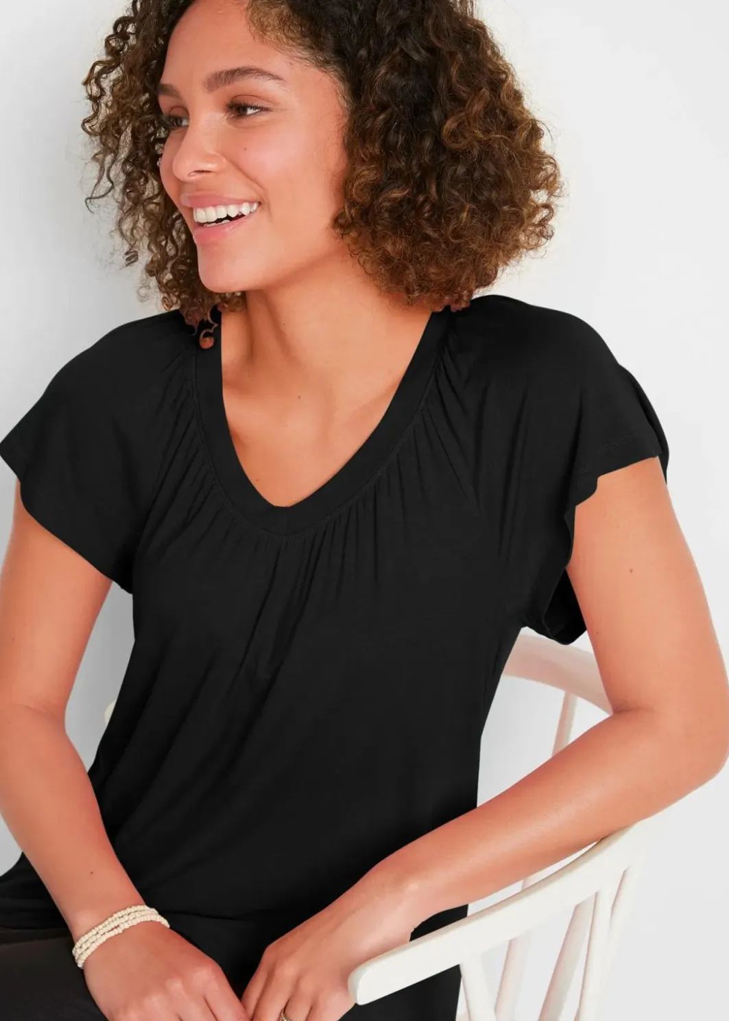 Damen bonprix Shirts & Tops|Nachhaltigere Materialien|Shirt aus Viskose-Mix