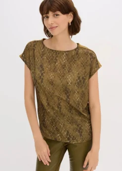 Damen bonprix Shirts & Tops|Shirt aus Web-Mix
