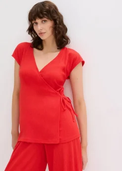 Damen bonprix Shirts & Tops|Shirt in Wickeloptik