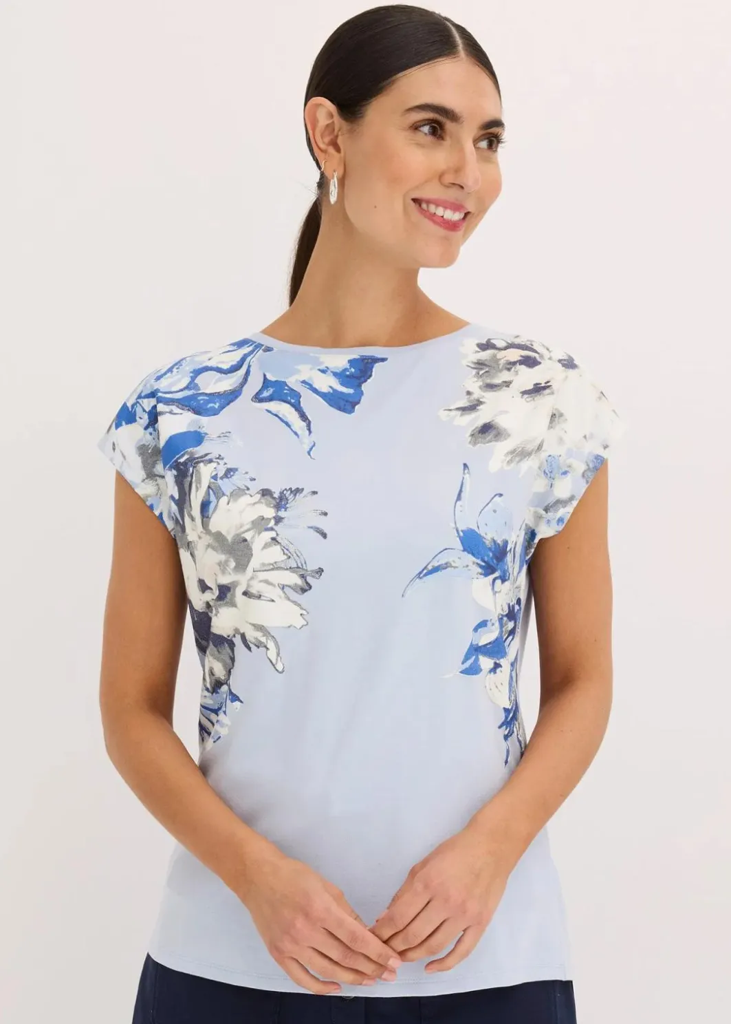 Damen bonprix Shirts & Tops|Shirt mit überschnittenen Schultern