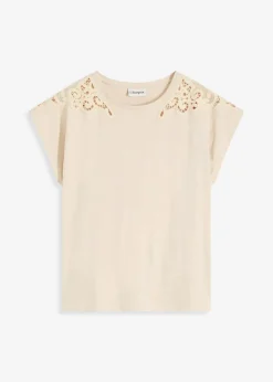 Outlet Shirt mit Crochet Detail Damen Shirts & Tops