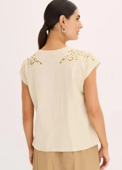 Outlet Shirt mit Crochet Detail Damen Shirts & Tops