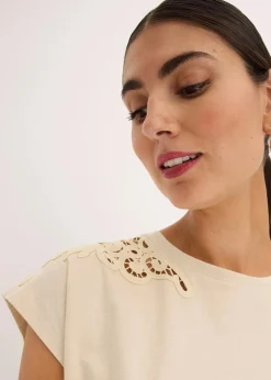 Outlet Shirt mit Crochet Detail Damen Shirts & Tops