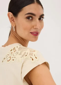 Outlet Shirt mit Crochet Detail Damen Shirts & Tops