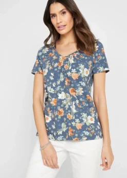 Clearance Shirt mit Druck, kurzarm Damen Shirts & Tops
