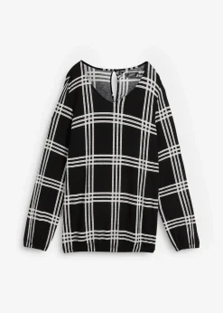 Outlet Shirt mit elastischem Saum, langarm Damen Shirts & Tops