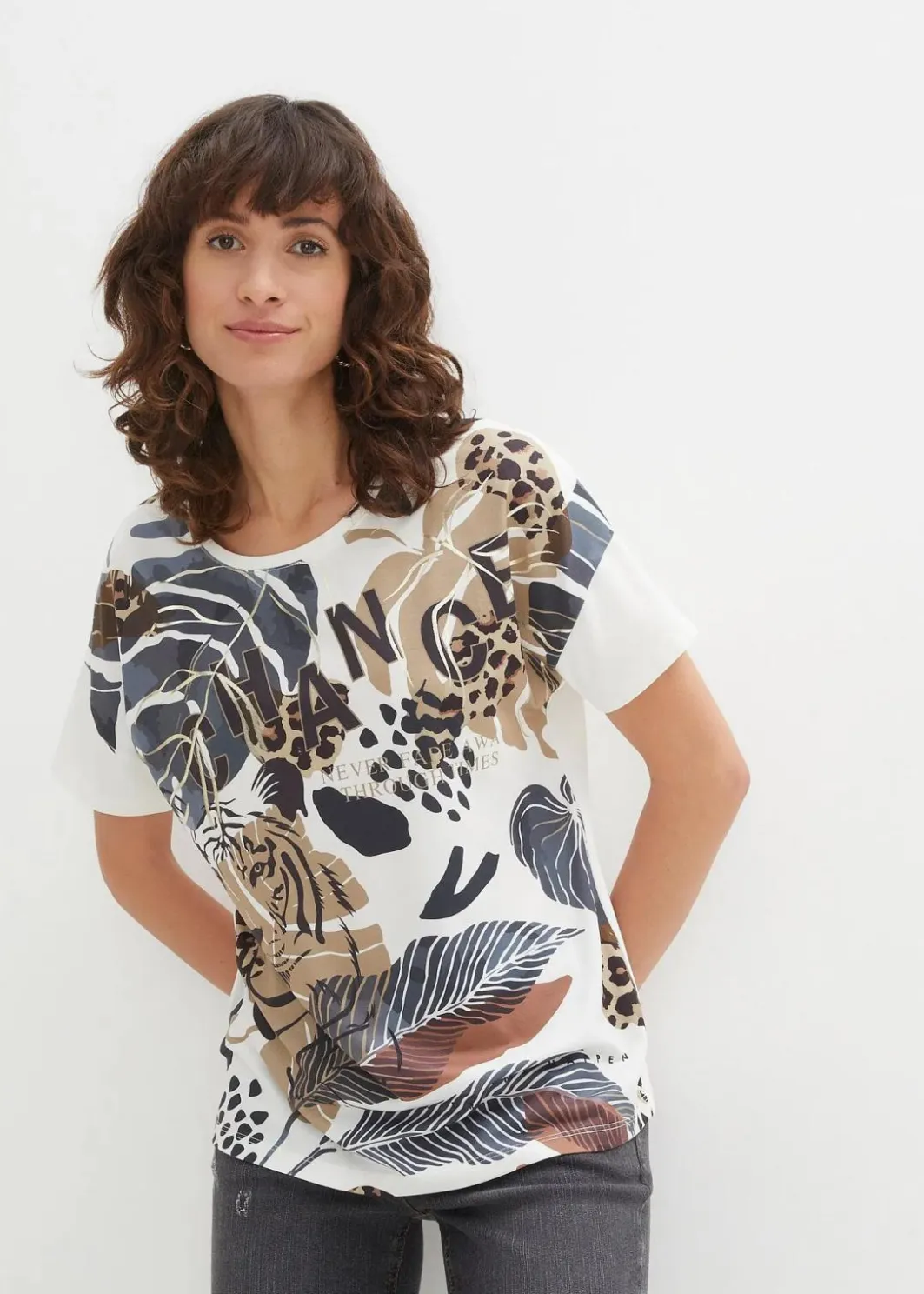 Damen bonprix Shirts & Tops|Shirt mit Foilprint