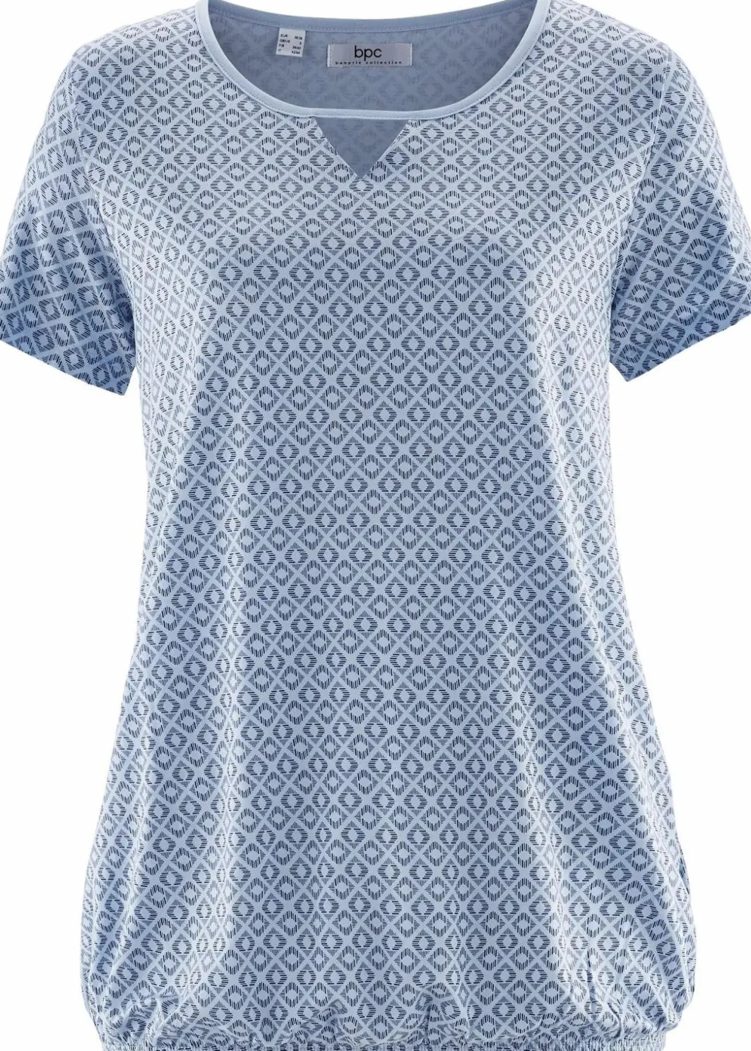 Damen bonprix Shirts & Tops|Shirt mit Gummizug, Kurzarm