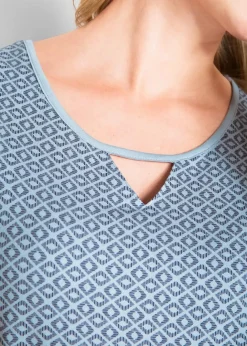 Damen bonprix Shirts & Tops|Shirt mit Gummizug, Kurzarm