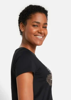 Online Shirt mit Herzdruck aus Bio-Baumwolle Damen Shirts & Tops|Nachhaltigere Materialien