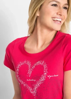 Discount Shirt mit Herzdruck aus Bio-Baumwolle Damen Nachhaltigere Materialien|Shirts & Tops