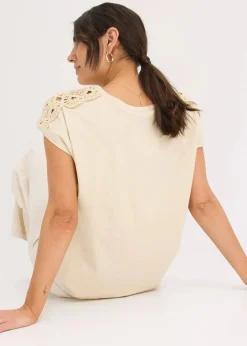 Hot Shirt mit Häkeleinsätzen Damen Shirts & Tops