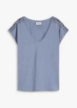 Discount Shirt mit Häkeleinsätzen Damen Shirts & Tops