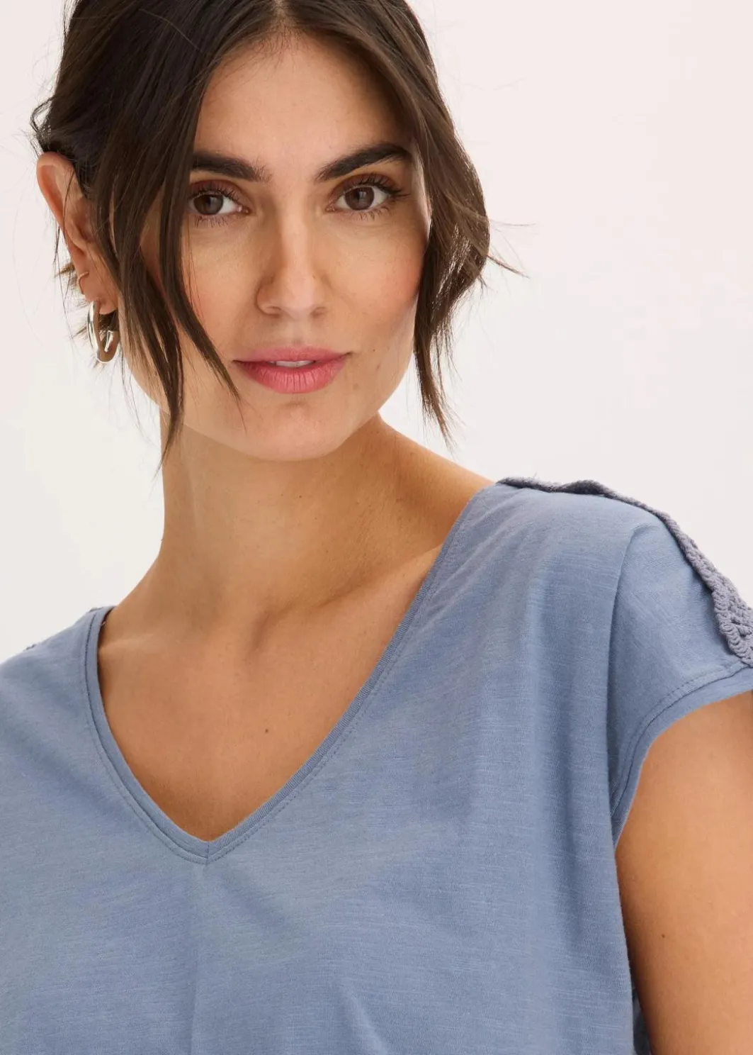 Discount Shirt mit Häkeleinsätzen Damen Shirts & Tops