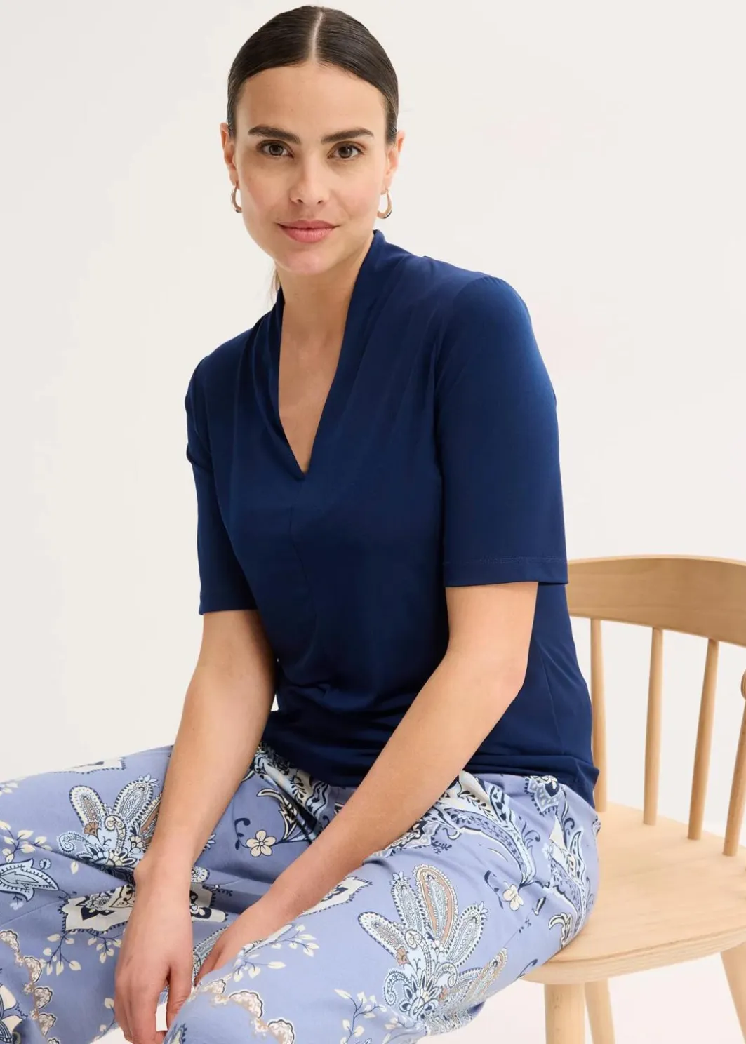 Best Shirt mit Kelchkragen Damen Shirts & Tops