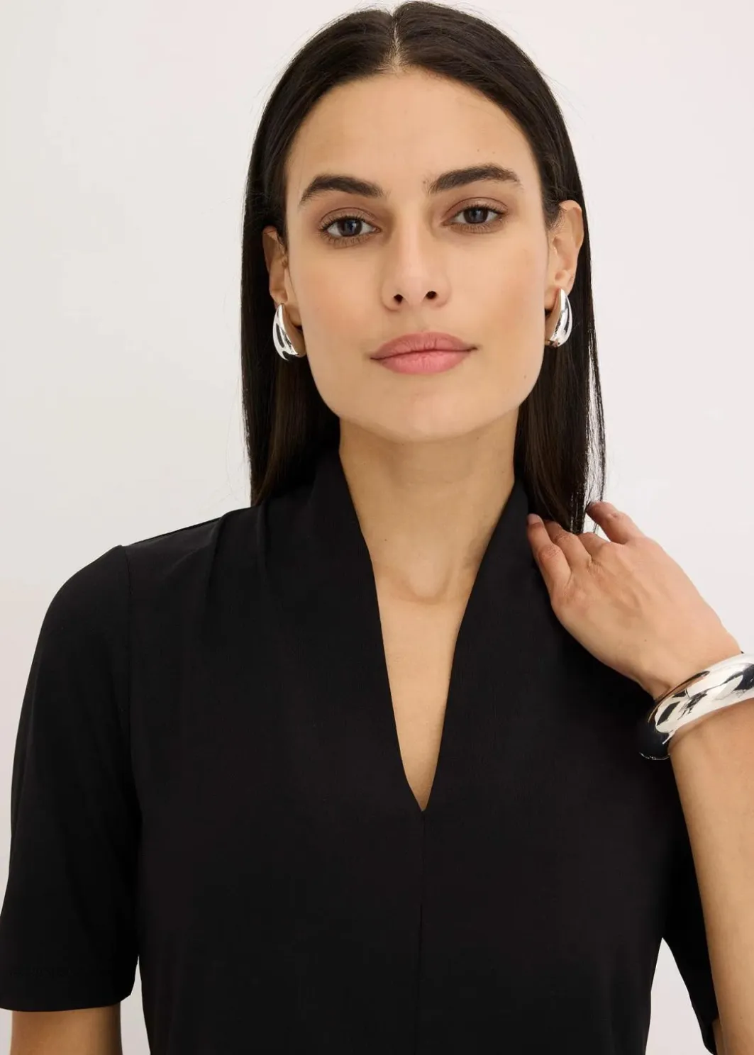 Damen bonprix Shirts & Tops|Shirt mit Kelchkragen