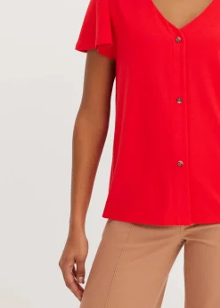 Damen bonprix Shirts & Tops|Shirt mit Knopfleiste