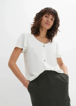 Damen bonprix Shirts & Tops|Shirt mit Knopfleiste