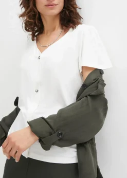 Damen bonprix Shirts & Tops|Shirt mit Knopfleiste