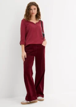 Damen bonprix Shirts & Tops|Nachhaltigere Materialien|Shirt mit Knopfleiste aus reiner Bio-Baumwolle