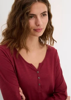 Damen bonprix Shirts & Tops|Nachhaltigere Materialien|Shirt mit Knopfleiste aus reiner Bio-Baumwolle