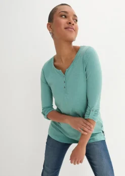 Shirt mit Knopfleiste aus reiner Bio-Baumwolle Damen Shirts & Tops|Nachhaltigere Materialien