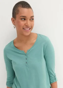 Shirt mit Knopfleiste aus reiner Bio-Baumwolle Damen Shirts & Tops|Nachhaltigere Materialien