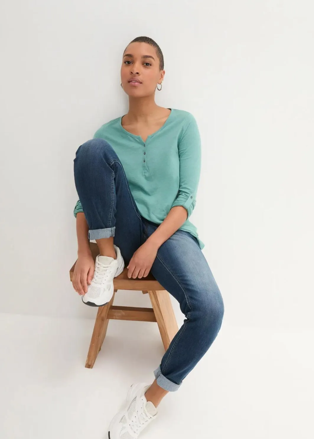 Shirt mit Knopfleiste aus reiner Bio-Baumwolle Damen Shirts & Tops|Nachhaltigere Materialien