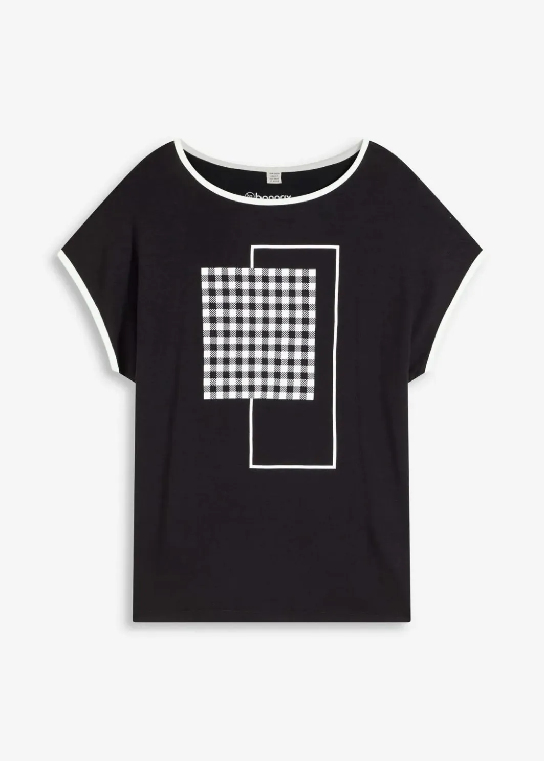 Damen bonprix Shirts & Tops|Shirt mit Kontrast Piping