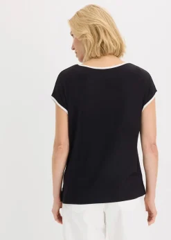 Damen bonprix Shirts & Tops|Shirt mit Kontrast Piping