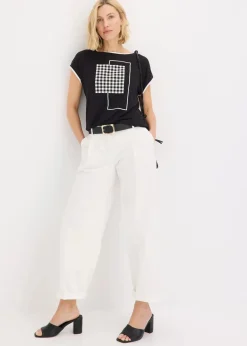 Damen bonprix Shirts & Tops|Shirt mit Kontrast Piping