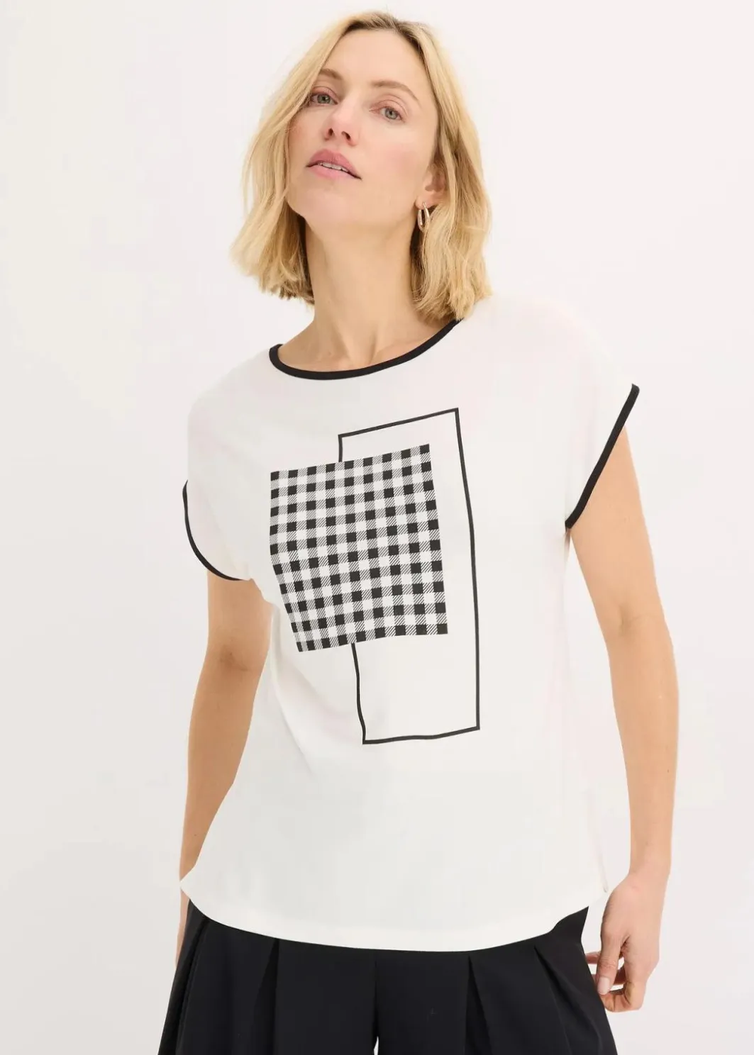 Discount Shirt mit Kontrast Piping Damen Shirts & Tops
