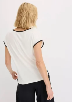 Discount Shirt mit Kontrast Piping Damen Shirts & Tops