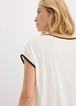 Discount Shirt mit Kontrast Piping Damen Shirts & Tops