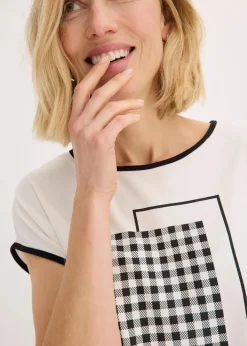 Discount Shirt mit Kontrast Piping Damen Shirts & Tops
