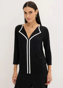 New Shirt mit Kontrastblende Damen Shirts & Tops