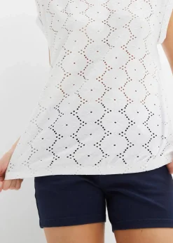 Best Shirt mit Lochstickerei Damen Shirts & Tops