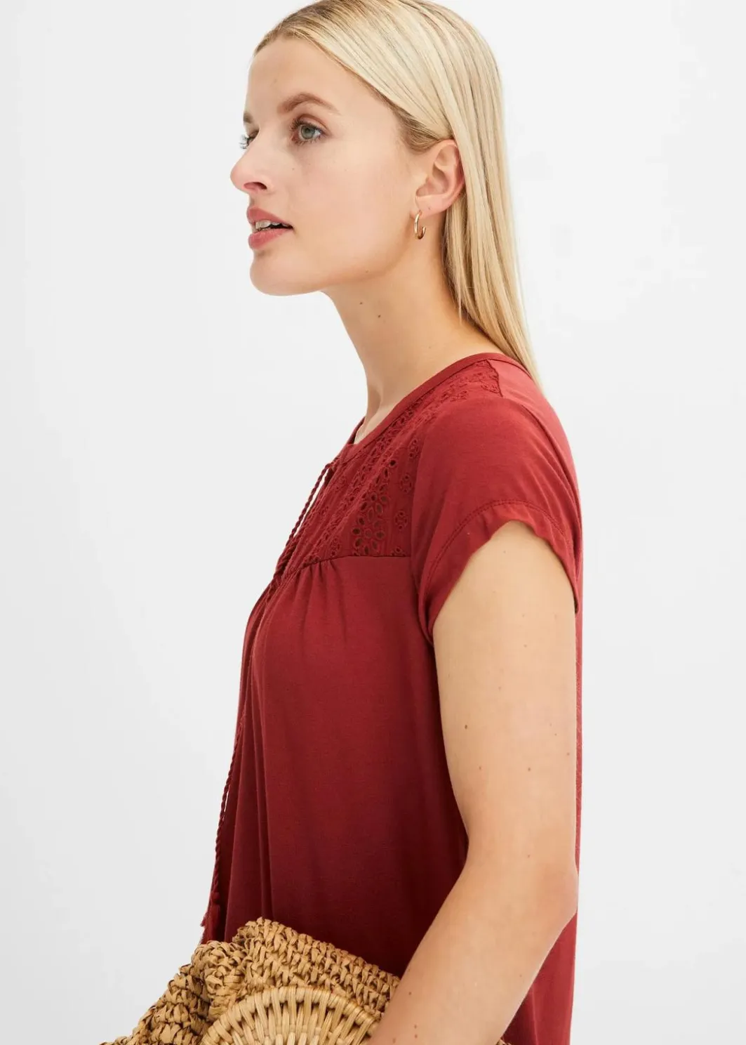 Hot Shirt mit Lochstickerei Damen Shirts & Tops