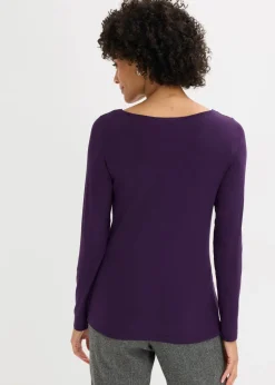 Online Shirt mit Mesheinsatz und Glitzersteinchen Damen Shirts & Tops|Nachhaltigere Materialien