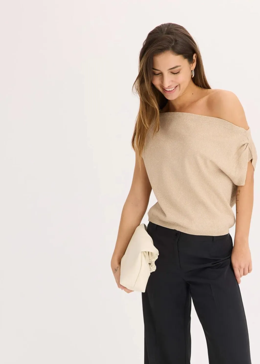 Sale Shirt mit One-Shoulder Damen Bekleidung·Umstandsmode|Strickmode