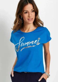 Damen bonprix Shirts & Tops|Shirt mit Pailletten