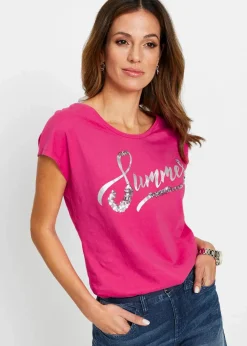 Damen bonprix Shirts & Tops|Shirt mit Pailletten