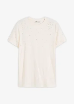 Damen bonprix Shirts & Tops|Shirt mit Perlen-Applikation