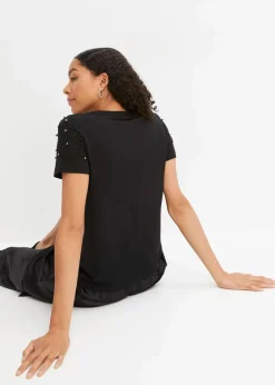 Best Shirt mit Perlen-Applikation Damen Shirts & Tops