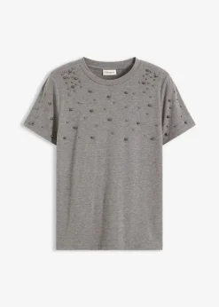 Damen bonprix Shirts & Tops|Shirt mit Perlen-Applikation